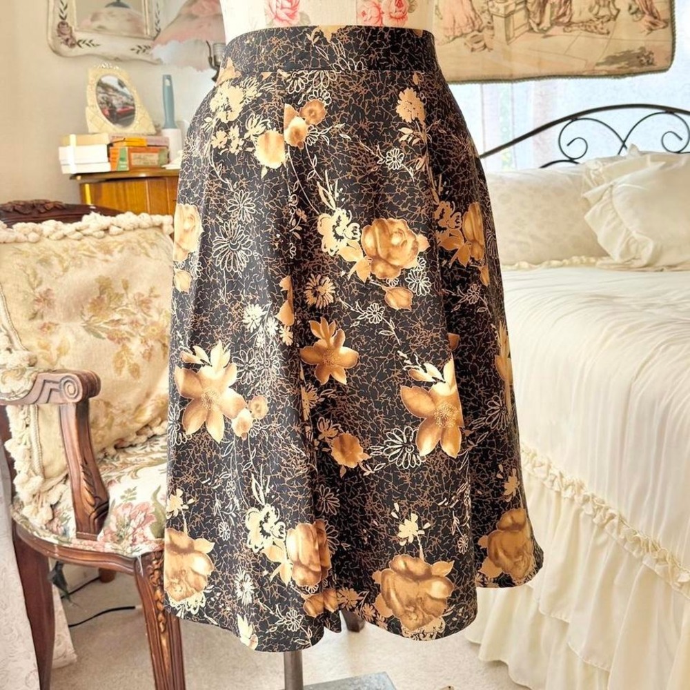 vintage floral‎ 80s skirt